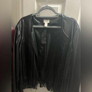 Chico’s faux leather coat